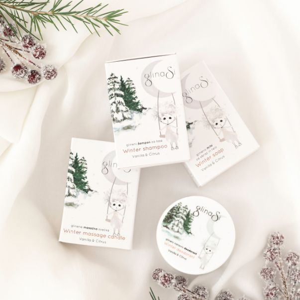 Glineni čvrsti šampon WINTER – prirodna zimska njega